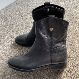 Franco Sarto Leather Zip Up Ankle Boots